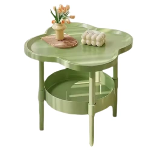 Canapé D'Appoint et Table Basse Double Couche Verte pour Manque de Rangement