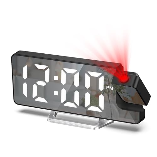 Ankilo Projection Alarm Clock, 7.9 IN Projector, Adjustable Brightness, Temperature Display, Snooze