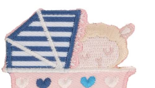 HKM 10233262 Applikationen, Rosa/Blau/Beige, Ein Größe