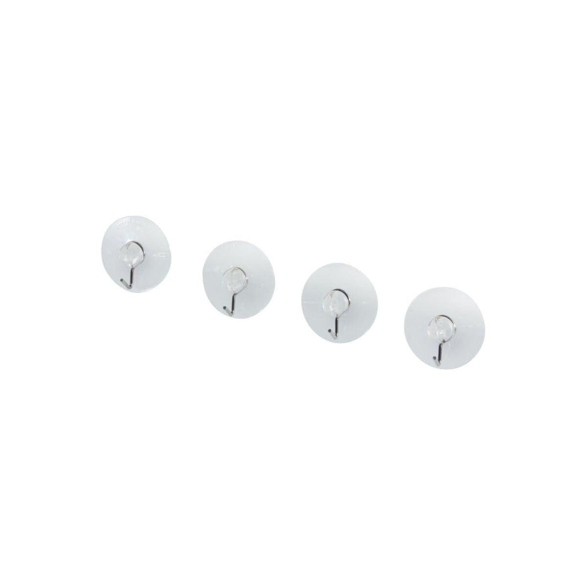 Fackelmann Suction Hooks Set 1in 4 Pieces of Plastic/Stainless Steel in Transparent