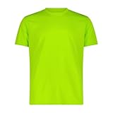 Asciugatura rapida CMP T-Shirt Girocollo Dry Function Tinta Unita da Uomo, 39T7117 (IT, Numero, 50, Regular, Regular, Lime)