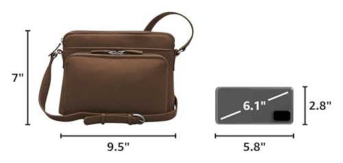 Image of ili New York Genuine Leather Crossbody Bags for Women - Premium RFID Blocking Shoulder Bag Organizer with Adjustable Strap