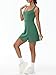 Wenlia Tennis Dress for Women with Built in Shorts Womens Athletic Dresses Active Workout Skort Dress with Pockets Green S