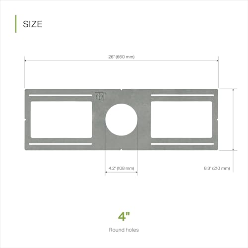 image for ASD 24 Pack New Construction Mounting Plate Round Hole - 4 Inch Flat G