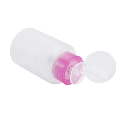 Constore 4 Packs Push Down Dispenser Bottle 150Ml(5Oz) Empty Plastic Pump Dispenser Bottle For Nail Polish Remover Makeup Remover And Alcohol #TOP1