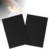 Heat Proof Mat - 2Pcs Fire Blanket Grade Soldering Mat - Heat Resistant Mat for Air Fryer, Grill, Kitchen, Welding | Protects Worktop, Grill Table Mat, No-Slip and Waterproof (11.8 x 7.9 inch)
