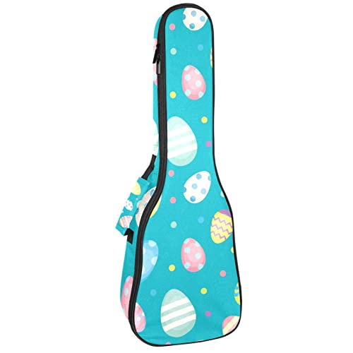 Sac de transport pour ukulélé ténor et soprano étanche à motif œufs de Pâques