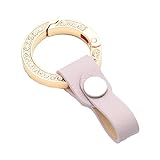 SYCAMOR Llavero para hombres y mujeres, metal con tachuelas de diamante, creativo y simple para colgar en la cintura, llavero antipérdida (D)