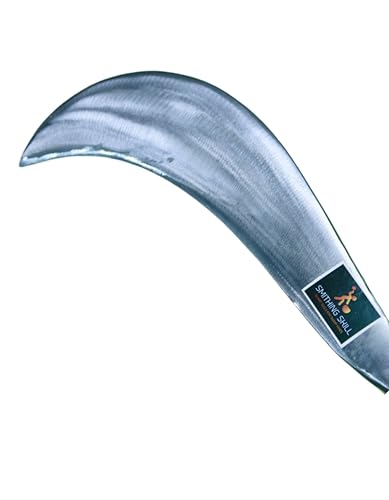 Image of Smithing Brand Handmade Multi Purpose Heavy Duty Billhook Knife Making From Truck Spring Steel /High Carbon Steel Kitchen Knife (Sharp 9 Inch Blade) Pure Metal Handle Aruval Kerala Big Size