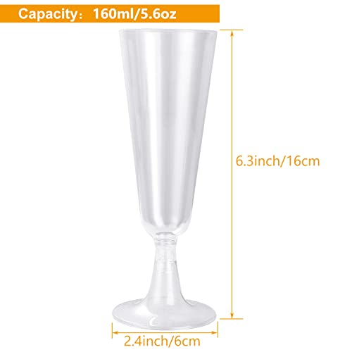 Shop JMIATRY 100 Pcs Multi-Use 160ml/5.6oz Clear Plastic Champagne Flutes Shop JMIATRY 100 Pcs Multi-Use 160ml/5.6oz Clear Plastic Champagne Flutes – JMIATRY