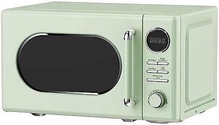 Magic Chef Countertop Microwave, Classic Retro Touch Small Appliance, 0.7 Cubic Ft, Mint Green