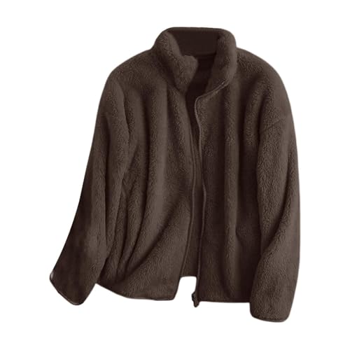 Sweat femme zippé sans capuche cachemire manteau chaud blouson doux veste sobre ample