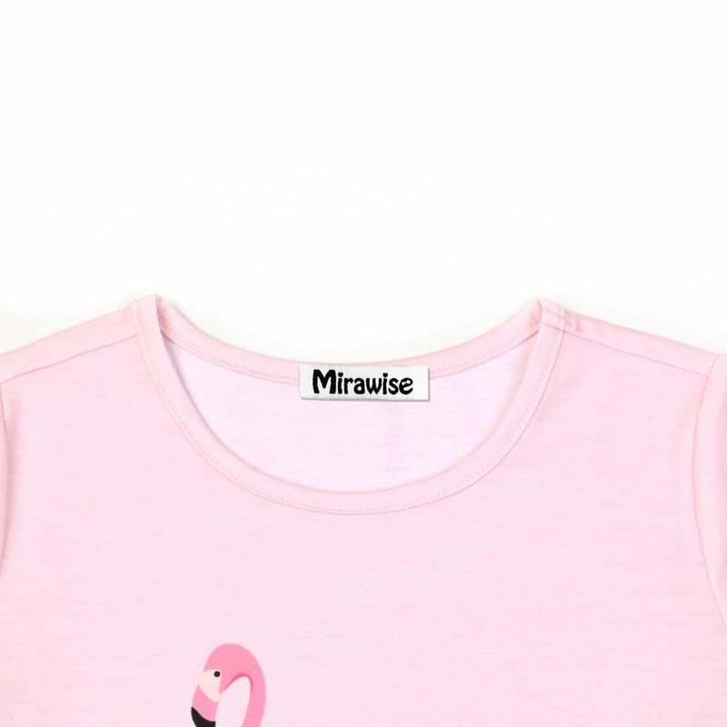 Image of Mirawise Girls 3 Pc Pajamas Sleepwear Cotton Pjs Clothes Set 4-13 Years