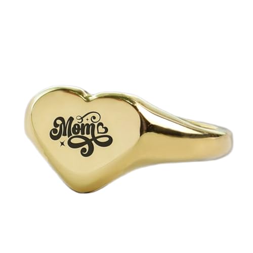 Bague Amour Maman cœur argent vintage, bijou cadeau idéal