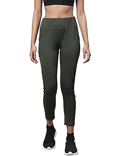Image of CHKOKKO Women's High Rise Regular Fit Polyester Blend Sports Leggings (JSSTIGHT)