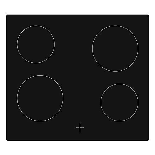 Telefunken ECH65A-B2 Einbauherd-Set | Elektro-Herd-Kochfeld-Kombination | Backofen mit Grill und Umluft | Rahmenloses Glaskeramik-Kochfeld mit 4 Zonen | 65 Liter | 60 cm | Edelstahl