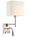 HomeFocus LED Bedside Reading Wall Lamp Light,LED Reading Swing Arm Wall Lamp Light,Wall Sconces,Living Room Wall Lamp,Corridor Wall Lamp,2 Lights 2 Switches LED 3W 3000K and E26 Holder,Top Quality F