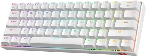 Teclado inalámbrico gaming blanco para eliminar los cables molestos del setup gamer 60%