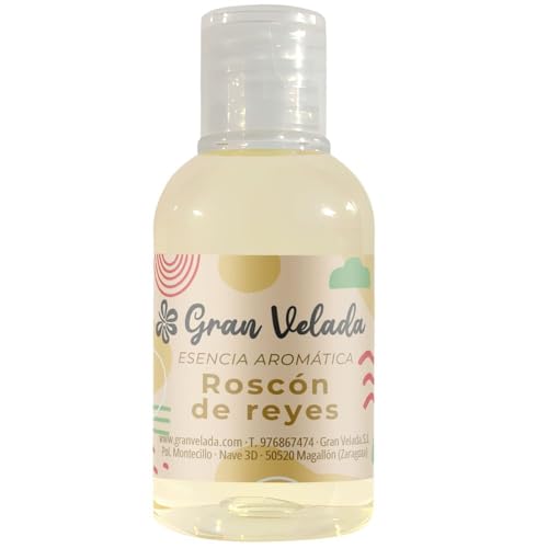 Gran Velada - Esencia Aromatica Roscon de Reyes 50 ml | Aroma Intenso y Duradero | Ideal para Velas y Jabones | Alta Concentración
