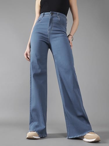 Image of Dolce Crudo Boot Cut High Rise Cropped Jeans for Women