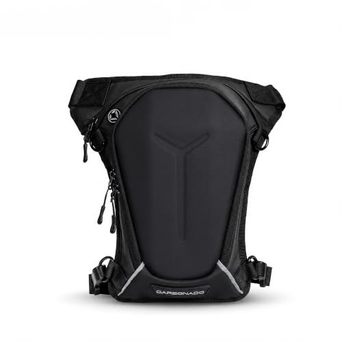 Image of Carbonado Turtle Bags, Thigh Bag for Bikers, Fanny & Waist Bag for Man Woman; Multipurpose Water Repellent Utility Pouch, Cross Body, Strap to Leg & Hip for Motorcycling, Outdoor & Hiking