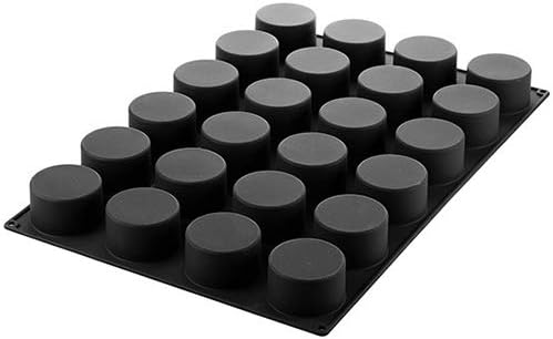 Silikomart Professional SQ080 Cylinder Silicone Mold with 24 Cavities, Each 2.99 Inch Diameter x 1.77 Inch High