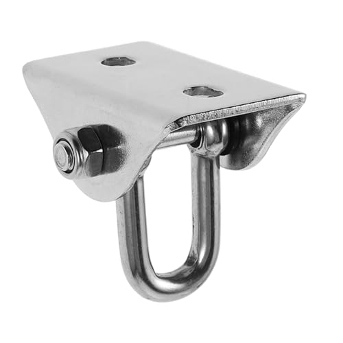 Toyvian Set Hammock Fixed Buckle Hammock Playground Equipment Indoor Swing Hooks Ceiling Swing Hanger Ceiling Mount Heavy Duty Swivel Hook for Hanging Chair Silver 304 Stainless Steel
