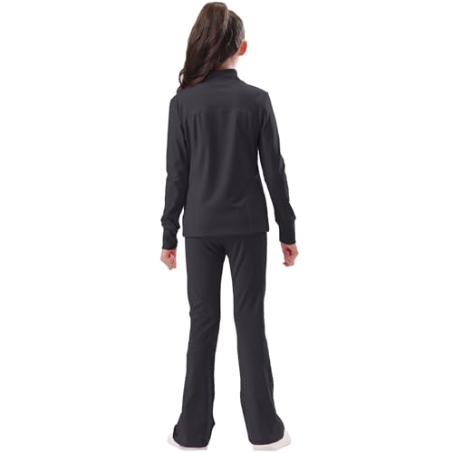 Girl's Flare Leggings High Waisted Bootcut Yoga Pants Kids Dance Bell Bottoms Leggings2