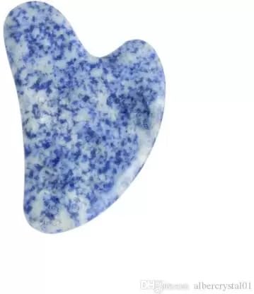 Pinkcity Bazar Natural Sodalite Stone Gua sha (M83) For Body Massage Massager (LITE BLUE)