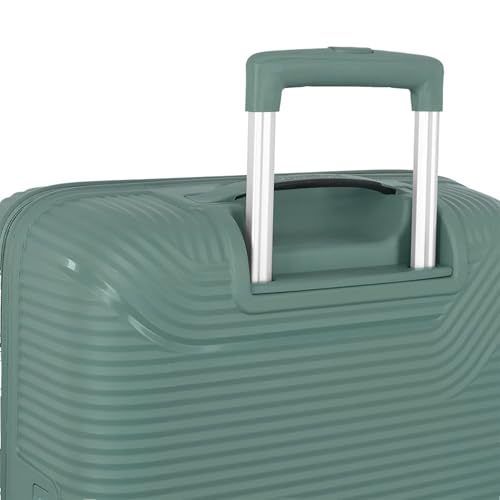 Image of Kamiliant Nexus 3-Piece Luggage Set | PP Hard-Shell Trolley with 8 Spinner Wheels & 3-Digit Lock, Trolley Bag /Luggage /Suitcase for Travel for Men and Women (Sage Green, Set of 3 (55 cm /69 cm /79 cm))