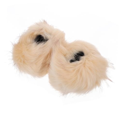 TOVINANNA 1 Pair Women's Faux Fur Wrist Cuffs Warm and Fluffy Arm Warmers for Winter