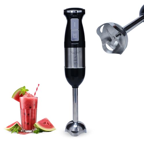 LARA CREATIONS 500W Hand Blender with Stainless Steel Body, 9-Spe...