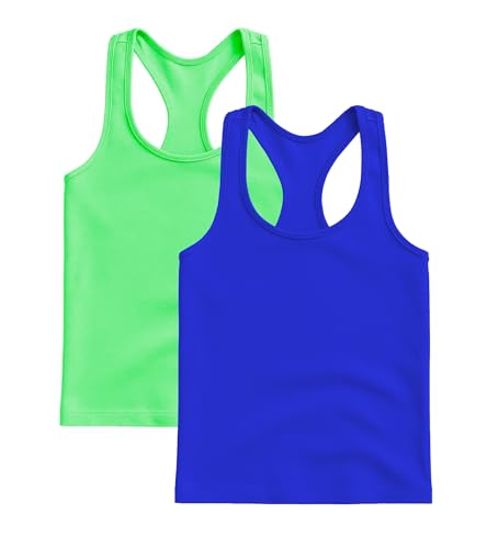 Image of Kurve Premium Girls Seamless Supersoft Wide Strap Comfortable Racerback Tank (Made with Love in The USA)