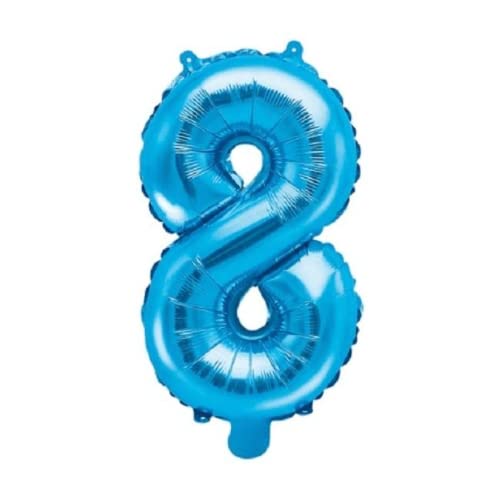 CABLEPELADO - Globo numero de cumpleaños - 45 cm - eventos - photocall - decoracion - color azul (numero 8)