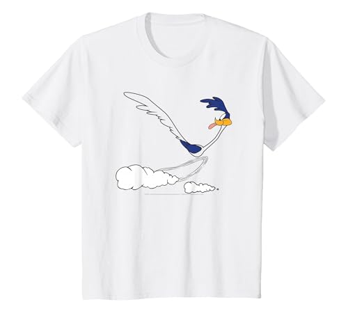 Looney Tunes Road Runner Running Camiseta T-Shirt, Youth, White, 2T