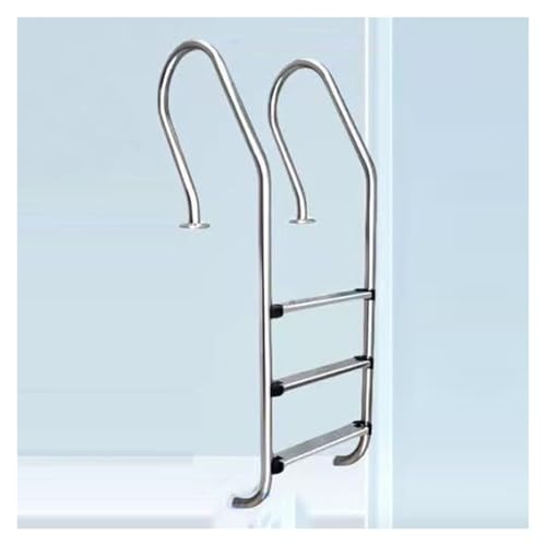 Escalera para piscina de acero inoxidable 3 peldaños miniatura 1
