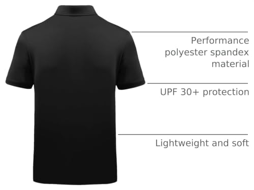 Image of ZITY Mens Golf Shirt Short Sleeve Athletic Casual Work Collared Polo Tshirt