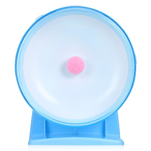 VALICLUD Rueda Silenciosa para Hámster de 16 CM Rueda de Ejercicio Desmontable para Mascotas Pequeñas Base Estable Apta para Jerbos y Cobayas Accesorio para Jaulas y Entrenamiento