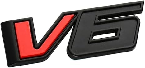 Image of Body Side Tailgate Truck Letter Emblems 3D Badge Nameplate 85594766 Fits for 2015-2022 Colorado V6 4pcs (Matte Black Red)
