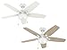 HUNTER FAN Deckenventilator Arcot 117 cm InnenMit Licht und Zugkette, Frisches Weiß, 5 Umdrehbare Flügel in Frisches Weiß und Kiefer grau gebleicht, Ideal für Sommer oder Winter, Modelnr. 50647