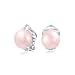 Bling Jewelry Sterling Silver Pink Button Freshwater Cultured Pearl Clip On Earrings