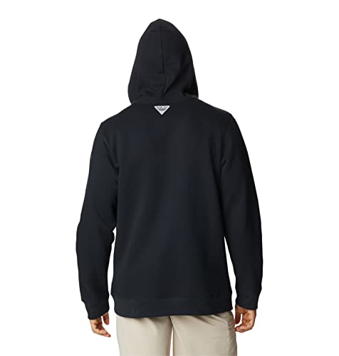 Columbia PFG Herren Kapuzenpullover Fish Flag II, Schwarz/Graphit, USA, Medium – Ansicht 2
