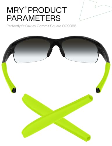 Almohadillas para Oakley Commit SQ gomas de recambio verde para evitar que se caigan las gafas 2