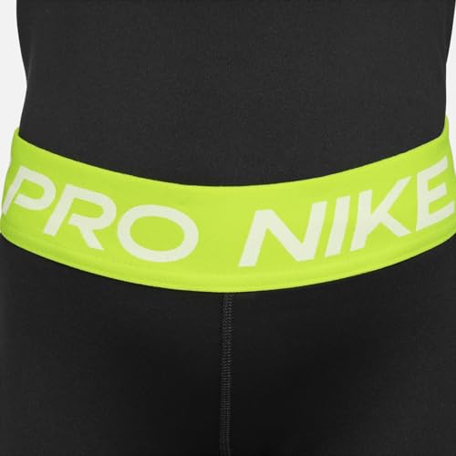 Image of Nike Girls' Pro Shorts (Little Big Kid), Black /Volt /White
