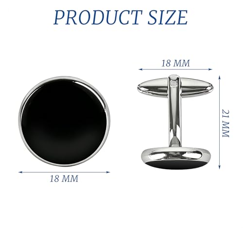 Mancuernillas para hombre, accesorios metálicos premium para camisas formales miniatura 2