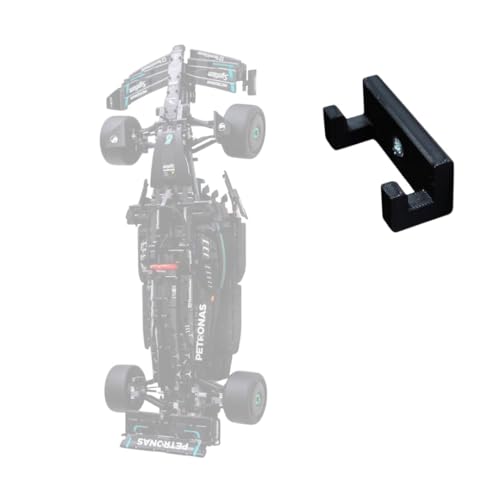 Image of Wall Mount Bracket Compatible with LEGO Technic 42171 Mercedes-AMG F1 W14 E Performance | Vertical Display Stand Holder for Car Model | Includes Screws and Wall Plugs | Car Not Included