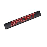 Dsycar 3D Metal Car Decoration Metal Adhesive Sport Truck Car Badge Emblem Sticker for Universal Cars Moto Bike Car Styling Decorative Accessories (Sport-Black Red)