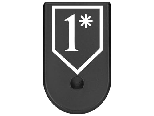 NDZ Performance Magazine Base Plate Finger Extension for Glock 26 27 33 39 Gen 1/2/3/4/5 in 9mm .40, .357, .45 Anodized Aluminum Laser Engraved, Made in The USA - 1 Asterisk in Black