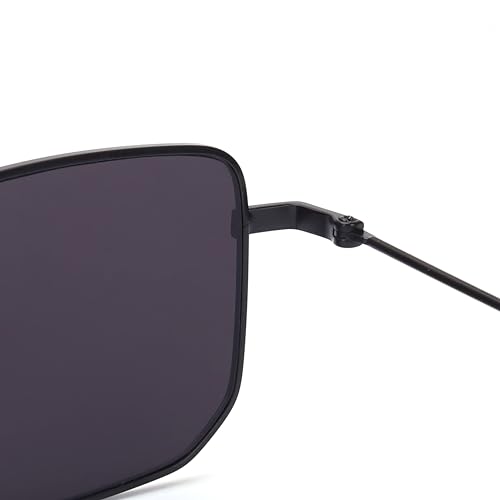 Image of HASHTAG EYEWEAR Men Sunglasses|Fashionable Goggles|UV Protection Eyewear| Black Sunglass for Men, Colour - Black