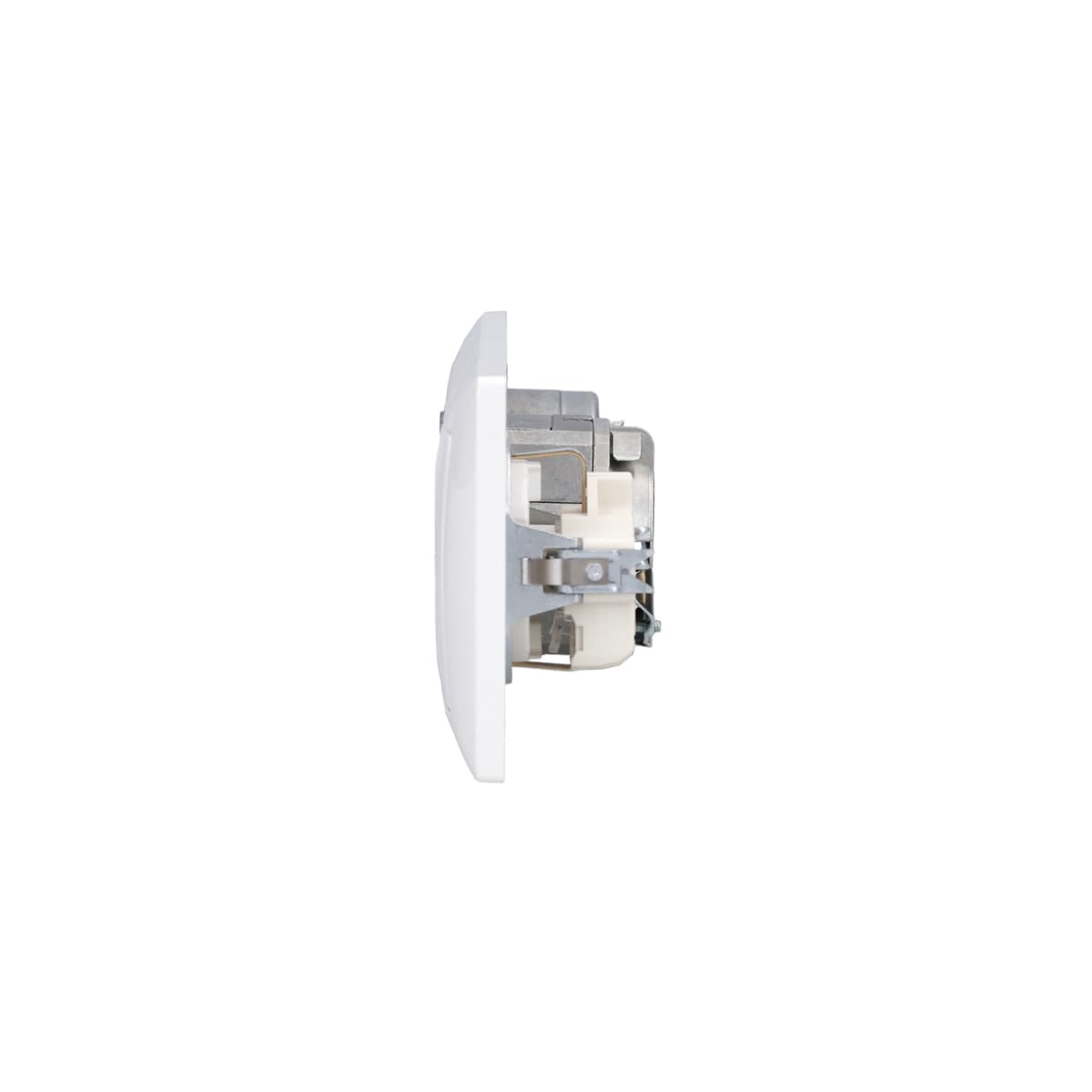 Busch-Jaeger Balance SI Set: UP 3-Loch Dose Triax EDA 302 F mit Zentralscheibe + Rutenbeck Anschlussdose 13610407 mit Zentralscheibe + 20 EUC-914 Steckdose + 1723-914 3-fach Rahmen Alpinweiß
